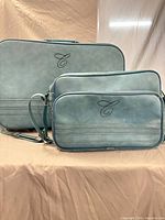 Front view of both luggage pieces