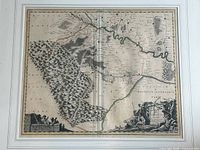 Close view of full map image within mat