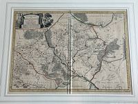 Close view of complete map within matting