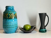 Group shot of all three pottery pieces side by side