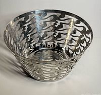 Full view of Alessi Ethno stainless steel fruit bowl interior