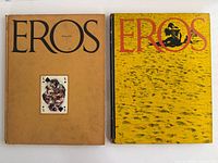 Front covers of both Eros Spring 1962 and Summer 1962 hardcover magazines
