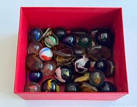 Marbles inside red box