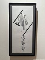 Full view of framed Art Deco illustration