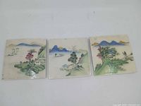 Front view of all three landscape tiles