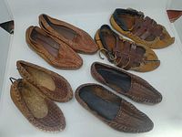 Top view of all four moccasin pairs
