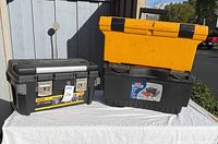 Both toolboxes side by side closed