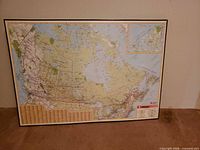 Full view of framed map