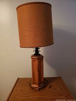 Full view of lamp with shade