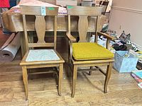 both chairs front view showing cushions and frames