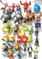 Group shot of all 35 mixed character toys