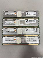 Four Hynix FB-DIMM modules front view