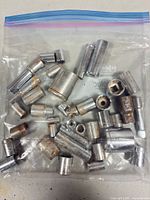 overview of all socket pieces in zip bag