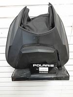 Front view of Polaris tunnel bag with tag attached