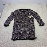 Front view of new Juicy Couture Black Label space-dye knit sweater dress with tags attached