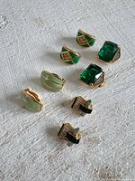 Group shot of all four earring pairs laid out