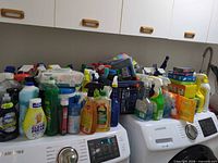 Wide shot of entire assortment on washer/dryer