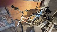 Side view of Pacer Mountain Sport bicycle in garage
