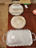 Overview of all three serving trays on table