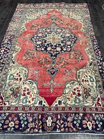 Full view of entire rug showing overall pattern and colours