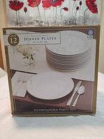 Front of box showing set details and plate image