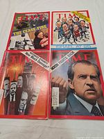 Front covers of four Time magazines showing 1973 issues
