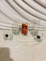 Group view of all five shot glasses