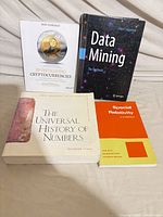 Front covers of all four books displayed upright