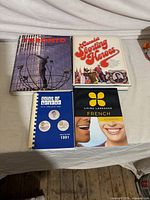 All four books laid out cover visible