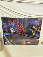 Front view of entire Marvel promotional sign