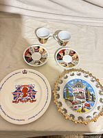 Group image of all six souvenir pieces