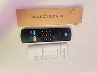 Remote, instruction manual, cardboard box