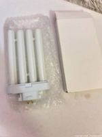 Lamp and box on bubble wrap