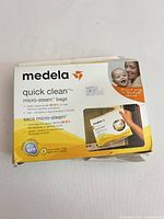 Front of Medela Quick Clean micro-steam bags box