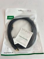 Front of sealed UGREEN HDMI cable packaging showing brand and cable inside