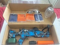Overall contents in open box