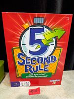 Front of sealed 5 Second Rule game box