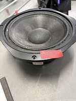 Front view of 11-inch speaker driver showing cone, surround and frame