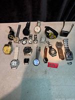 All watches laid out on table