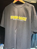 Front view showing graphic text and overall condition