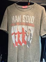 Front view showing Han Solo graphic and overall wear