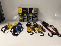 Front view showing entire assortment of straps