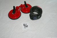 Front view of suction lifter and cable lock together