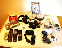 Overview of all items laid out on table