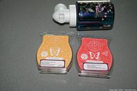 Warmer and two wax bar packs laid out