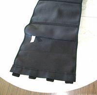 Close-up of one end with Velcro straps