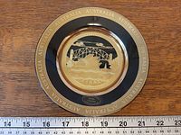 Front view showing entire plate and ruler for scale