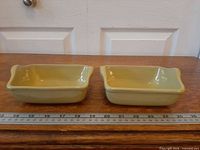 Both rectangular dishes side by side showing shape and color