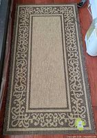 Full view of rectangular rug on floor