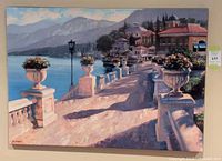 Full view of signed canvas print on wall